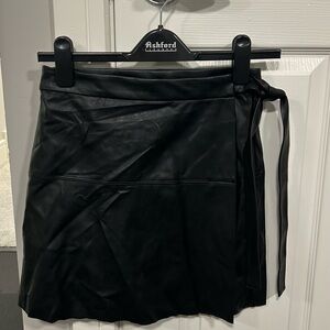 Aritzia Wilfred Free Leather Wrap Skirt